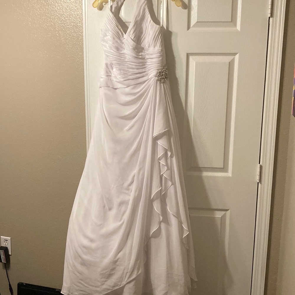 Pearl Diamond Embroidered Greek Goddess Wedding Dress Bundle